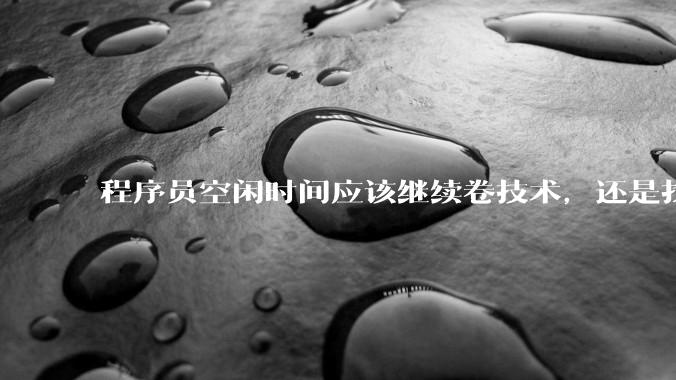 程序员空闲时间应该继续卷技术，还是找其他副业？
